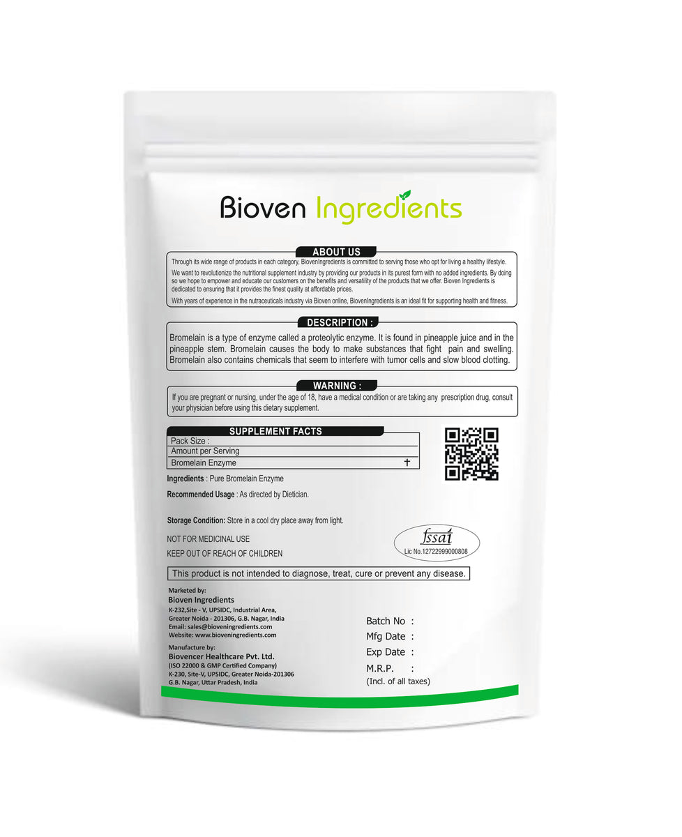 Buy Bioven Ingredients Bromelain Enzyme Powder Online Ingredients