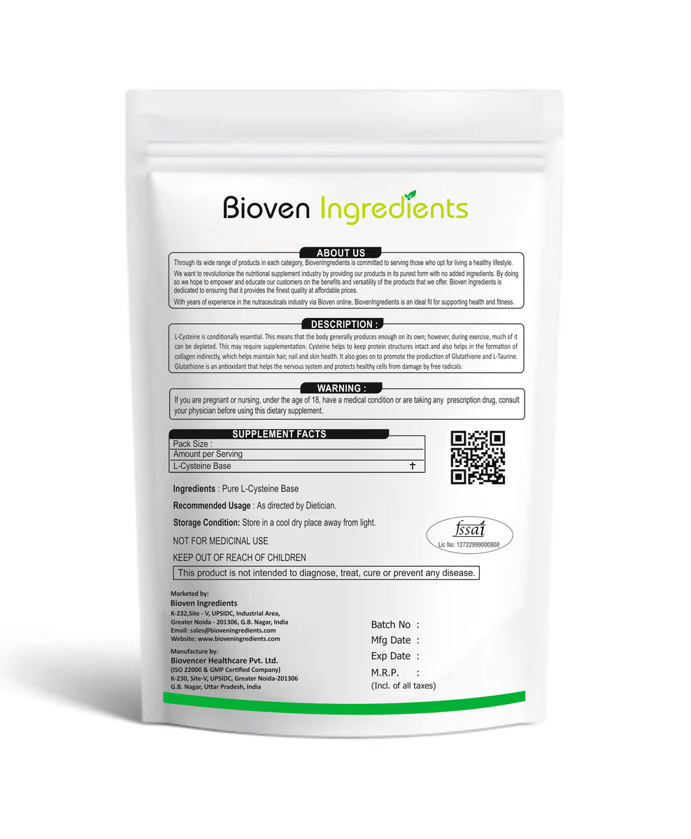 Buy Bioven Ingredients LCysteine Base online at 35 OFFBioven