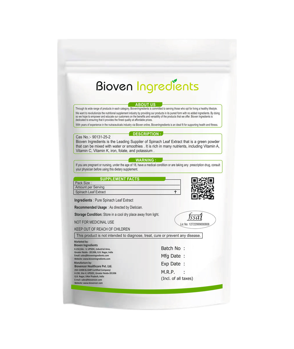Buy Bioven Ingredients Spinach Leaf Extract Online Ingredients