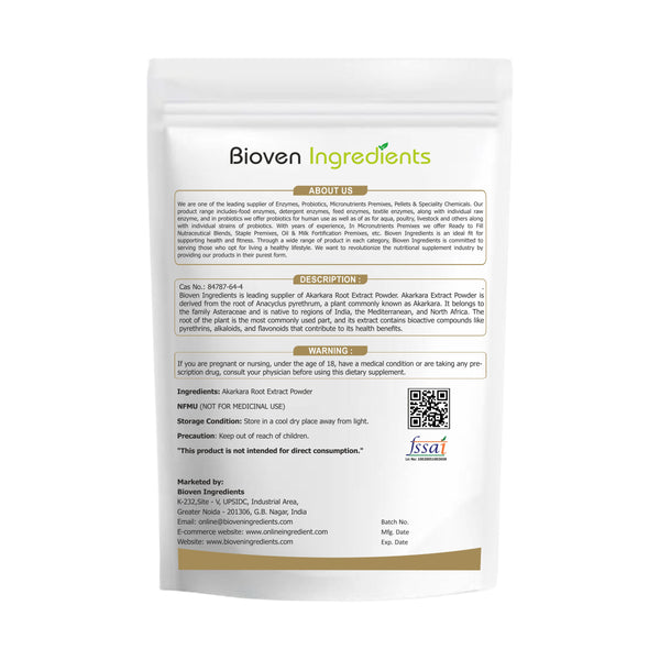 Bioven Ingredients Akarkara Root Extract-125GM