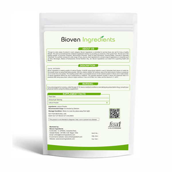 Bioven Ingredients -Lettuce Powder