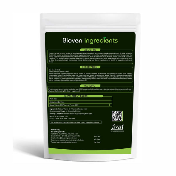 Natural Vitamin B1 (Thiamine) Powder