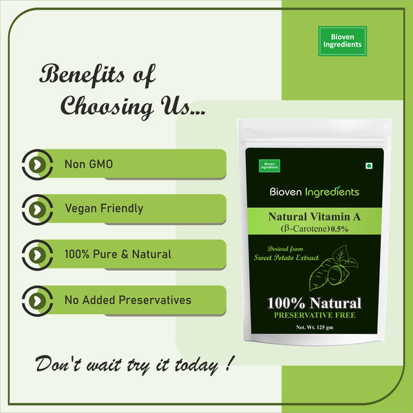 Bioven Ingredients  Natural Vitamin A (β-Carotene) Powder