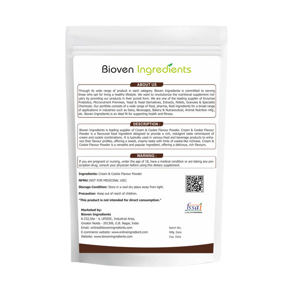 Cream & Cookies Flavour Powder- Bioven Ingredients