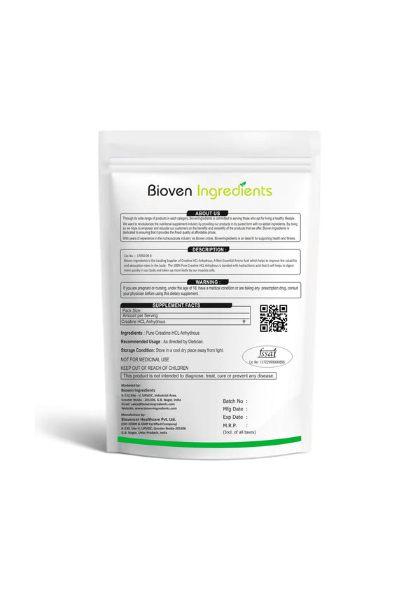 Bioven Ingredients_Creatine HCL Anhydrous 