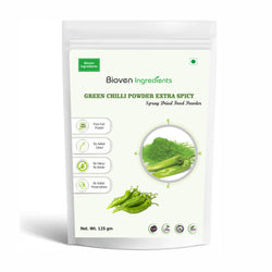 Bioven Ingredients Green Chilli Powder (Extra Spicy)-125GM