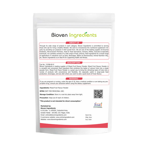 Bioven Ingredients Mixed Fruit Flavour Powder- 125GM