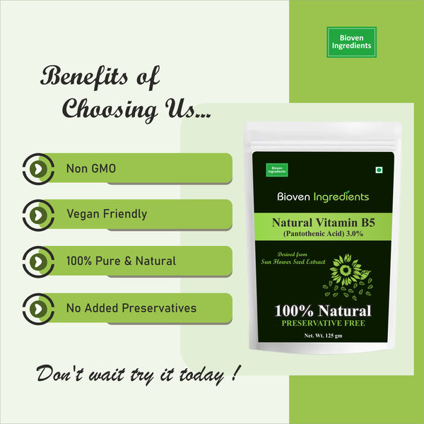 Natural Vitamin B5 Pantothenic Acid-Bioven Ingredients