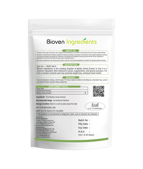 Bioven Ingredients-Barley Grass Extract