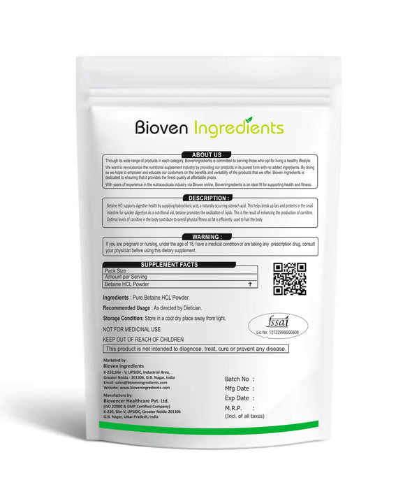 Betaine HCl Powder-Bioven Ingredients