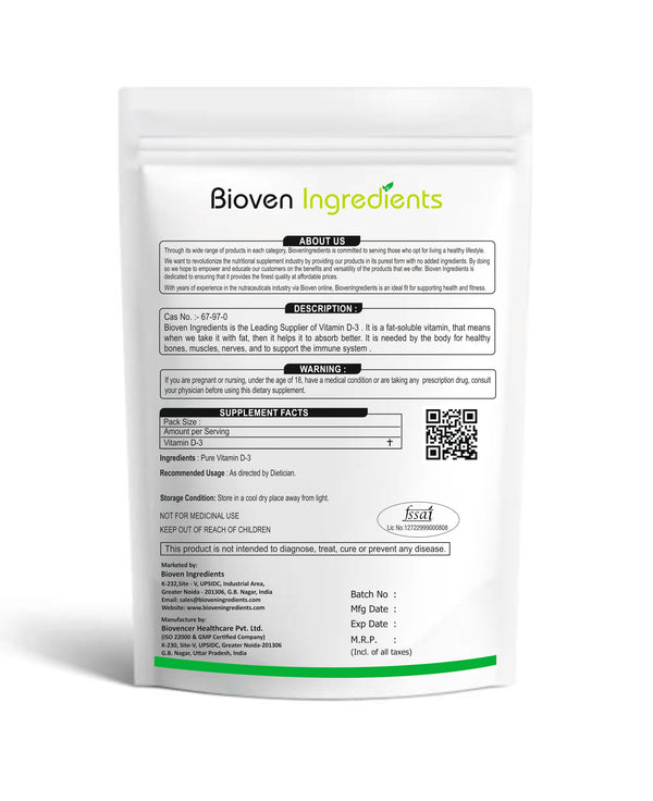 BiovenIngredients- Vitamin D3