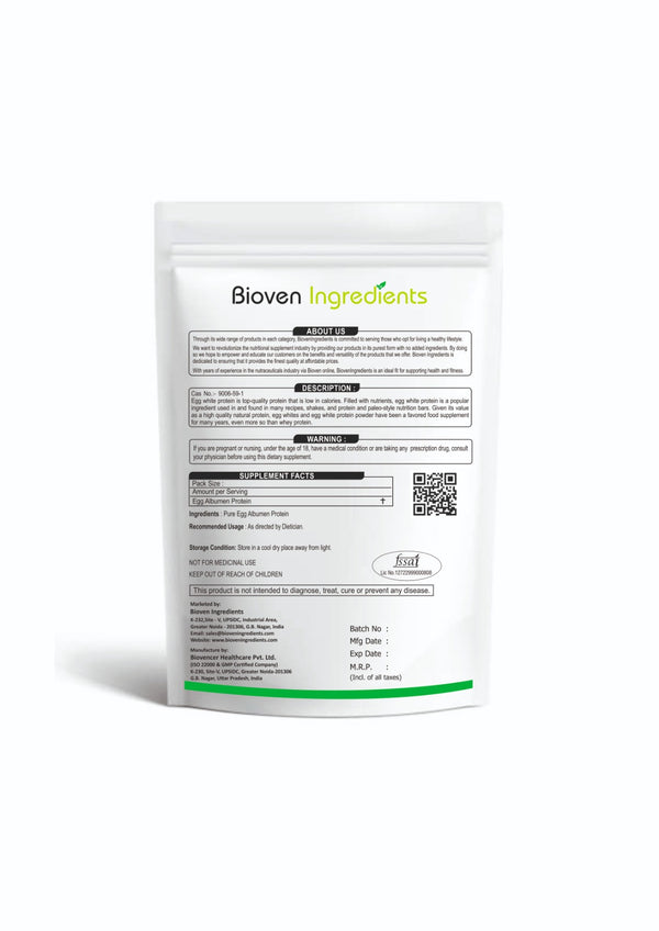 Bioven Ingredients- Egg Albumen Protein