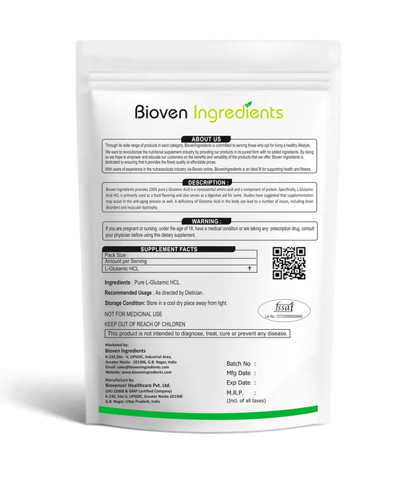 BiovenIngredients-LGlutamicHCL