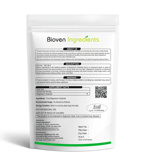 BiovenIngredients-Magnesium Sulphate