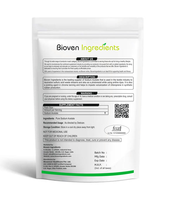 BiovenIngredients-Sodium Acetate