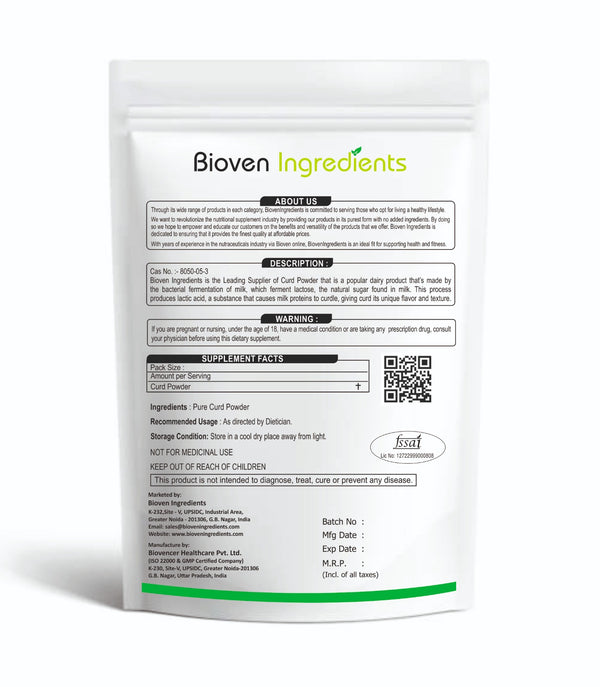Curd Powder-Bioven Ingredients